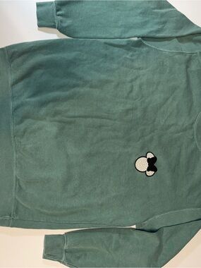 Comfort Colors Teal Green Crewneck Sweatshirt‎ with Minnie Patch